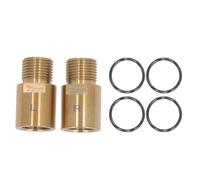 Bike Pedal Extender, 20mm Gold Steel Spacer for 9/16 Threaded Pedals | Steel Core Gold Finish 20mm Offset 9/16 Fit Crank Guard Knee Relief Power Boost Easy Install Durable Ride