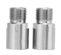 Bike Pedal Extenders, Chrome Molybdenum Steel, 20mm Silver with Protective Threads, for Mountain, Road and Folding Bikes, 1 Pair 9/16 Inch