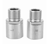 Bike Pedal Extenders Steel 9/16 Inch Threaded 1 Pair Bicycle 17mm Spacers - Durable Construction, Easy Installation, Knee Strain Prevention for Road Cycling