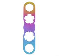Bike Pedal Wrench Tool TC4 Alloy with 4 Hole Openings for LOOK and For KEO Pedal Removal and Replacement (Multicolor)