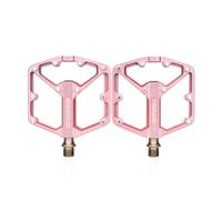 Bike Pedals Aluminum Alloy Triple Bearing Lightweight Anti Slip Platform Flat Pedals 9 16 Inch for Mountain Bike Road Bike Pink 125x105x19mm 1 Pair