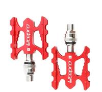 Bike Pedals Bicycle Quick Release Pedal Ultra-light Aluminum Alloy Folding Bike MTB Road Non-slip For(Red)