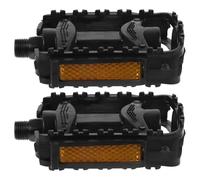 Bike Pedals Black Plastic Comfortable Anti Skid Riding | Mountain and Road Use, Prevents Foot Slippage on Long Rides, Replaceable Cycling Part, Bike Accessories