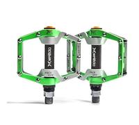 Bike Pedals CNC Mountain Bike Road Pedal 2 Sealed Bearing Bicycle Accessories Non-slip Ultra-light cycling(Green)