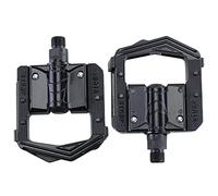 Bike Pedals Folding Bicycle Pedals MTB Mountain Bike Aluminum Folded Pedal for BMX MTB(Silver)