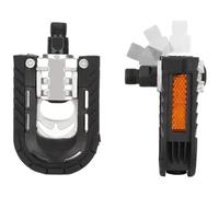 Bike Pedals Folding Bike Pedals 9/16'' Mountain Bike Pedals with Reflective Strip Sturdy Non-Slip Pedals Wide Flat Foldable Pedals for Road Bike 1 Pair