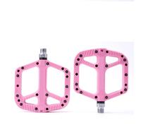 Bike Pedals,Mountain Bike Pedals Bicycle Nylon Pedals DU+Seal Bearings MTB Road Bike Flat Platform Big Tread Pedal Non-Slip Cycling Parts(NL75-Pink)