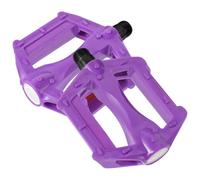 Bike Pedals Pair with 14mm Thread for Mountain Bikes | Purple Finish, Resin and Metal Build, Anti Skid Surface with Reflectors, for Practice Rides and Repairs