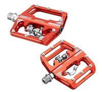 Bike Pedals Pedals For Bicycle Footrest Mtb Mixed Clip Mountain Bike Foot Rest Aluminum(Orange)