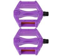 Bike Pedals Replacement for Mountain and Road Bikes, Purple Pair | Anti Skid Surface, Metal Spindle and Resin Body, Built in Reflectors, 14mm Thread