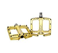 Bike Pedals Ultra-light Mountain Bike Pedal Seal Bearing Polished Hollow Non-slip Flat Feet Mtb Bicycle Pedals Riding Equipment Parts Mtb Pedals(Golden)