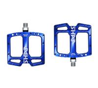 Bike Pedals Ultra-light Mountain Bike Pedal Seal Bearing Polished Hollow Non-slip Flat Feet Mtb Bicycle Pedals Riding Equipment Parts Mtb Pedals(Blue)