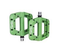 Bike Pedals Ultralight Seal Bearings Bicycle Bike Pedals Cycling Nylon Road Mtb Flat Platform Parts Accessories(Green)