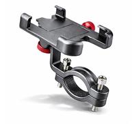 Bike Phone Holder, Aluminium Motorcycle Phone Mount with Secure Lock, 360° Rotatable Handlebar Phone Holder for Bicycle & Motorbike, Heavy Duty Anti-Slip Clamp Fits 3.5-7” Phones (20-35mm)