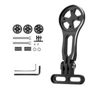 Bike Phone Holder Bicycle Computer Stem Mount Fit For Garmin/GPS Speedometer Stand Bicycle Camera Headlight Dual Holder Cell Phone Handlebar Mounts(Black Adjustable)