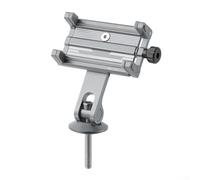 Bike Phone Holder with Mechanical Four Claw Locking System Designed for Stability on Bumpy Roads and All Riding Conditions (Handlebar model Silver)