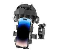 Bike Phone Mount - ABS Phone Holder Handlebar Anti Slip Shockproof Sunshade Visibility | Adjustable Secure Cycling Navigation Bracke Handlebar Helmet Stand For Commuting, Mountain, Scooter