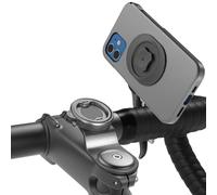 Bike Phone Mount - Aluminium MTB/Gravel/Road Bicycle Phone Holder with Secure Dual-Lock, 1-Hand Quick Twist Release, Stable Cycling Stem/Handlebar Mount for iPhone & 4-7.3 Inch Smartphones