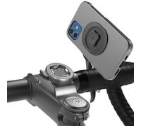 Bike Phone Mount - Lightweight Aluminum Mountain Bike Phone Holder with Adapter, Stable MTB/Road Bicycle Stem Mobile-phone Mount, 1S Quick Release for 4-7.5" Smartphones, Minimalist Design