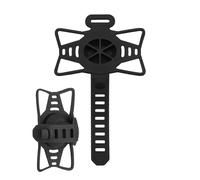 Bike Phone Mount - Waterproof Silicone Stand, 360 Degree Rotation, Shockproof Flexible Strap with Secure Lock Design | Universal Cellphone Holder for Motorcycle Scooter Handlebar 4.7-7.2 Inch Devices