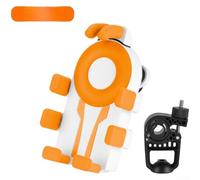 Bike Phone Mount with Air Cushion Shock Absorber and 360 Degree Rotation, Fits Handlebars and Rearview Mirrors on For Motorcycles and Bicycles (OrangeA)