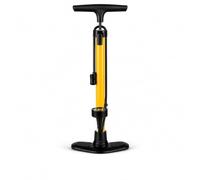 Bike Pump Bicycle Floor Air Pump & Gauge 140 PSI, Presta Schrader Dunlop Valve, High Pressure Cycle Tyre Inflator for Road Bike MTB Mountain Hybrid Bikes (Black/Yellow (160Psi))