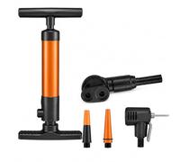 Bike Pump Bicycle Floor Air Pump with Gauge 140 PSI, Presta Schrader Dunlop Valve, High Pressure Tyre Inflator for Road Mountain MTB Hybrid Bikes, Cycle Tire Pump with Stable Base & Steel Barrel