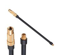 Bike Pump Connecting Pipe | Tire Inflator Hose | Double-Valve Wide Fit Easy To Use | Tyre Inflation Pump Extension for Trucks SUVs Sedans Beginners Professionals Road Trip Travelers Mechanics