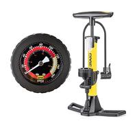 Bike Pump with Pressure Gauge- 160 PSI Bicycle Floor Pump fits Presta & Schrader Valve - Bike Pump with Air Ball Pump Inflator (Black)