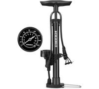 Bike Pump with Pressure Gauge, Bicycle Pump with Presta & Schrader Valves Bike