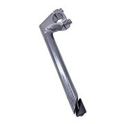 Bike Quill Stem 25.4mm Handlebar Folding Bicycle Handle Bar Riser 1" Fork Gooseneck Stem for BMX Road Folding Bikes, beach of cruiser Bicycles - Silver