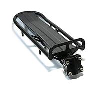 Bike Rack Bicycle Alloy Seatpost Mount Aluminum Touring Rear Rack Carrier Frame Mounted for Heavier Top Side Loads Black 1pc