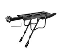 Bike Rack - Rear Carrier | Adjustable Bicycle Bracket | Load Supporting Luggage Holder with Reflective Safety Strips | Heavy Duty Cycling Mount | Support for Men Women Riders Commute or Travel