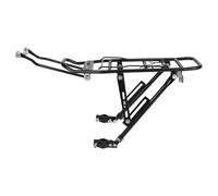 Bike Rear Cargo Rack Aluminum Alloy for Folding Bike Cycling | Black Finish, Lightweight Build, Simple Installation, Multi Function Design, Suitable for Daily Cycling Use