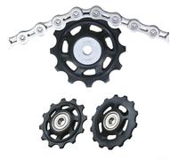 Bike Rear Derailleur Pulley Wheel 12T 14T for 9/10/11 Speed Gears, Sealed Steel Bearings Provide Smooth and Quiet Performance (12T)