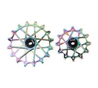 Bike Rear Derailleur Pulley Wheels Set 12T and 16T Pottery Ball Bearing for Sram Compatibility ()