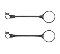 Bike Rear Mirror 2pcs Black Aluminium Abs Acrylic Adjustable