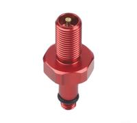 Bike Rear Shock Adapter 5mm Thread IFP for service Tool Bike | Fits IFP piston shocks, 34mm total length, 7075 aluminium alloy, connects pump to shock valve, black finish(Red)