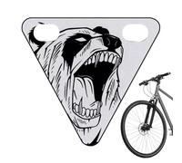 Bike Reflectors - Triangle Warning Sign Plate for Adults Kids, Safety Accessory for Touring, Mountain Biking, Road Cycling and Commuting, Red Reflective Design, Easy Mount Use