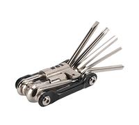Bike Repair Tool 11 in 1 Light Folding Durable Multi Function Bicycle Wrench Set for Emergency Repairs and Daily Maintenance Forged Aluminum Alloy (Black)