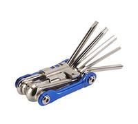 Bike Repair Tool 11 in 1, Light Folding Durable Wrench Set Black - Hardened Steel Construction, Portable Saddle Bag Storage, Ideal for Bicycle Maintenance (Blue)