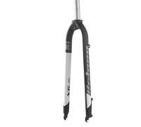 Bike Rigid Fork 26/27.5/29inch Disc Brake Mountain Fork Straight Tube 28.6MM Matte Lightweight Bicycle Fork(26-27.5 White)