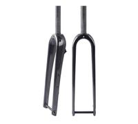 Bike Rigid Fork Full Carbon Fiber Road Bikes Fork 700C Disc Brake Bike Front Fork Thru Axle 12X100mm 28.6mm 1-1/8" Threadless Straight/Tapered Tube Hard Fork(Gloss Black,Straight)