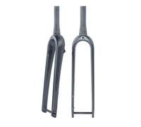 Bike Rigid Fork Full Carbon Fiber Road Bikes Fork 700C Disc Brake Bike Front Fork Thru Axle 12X100mm 28.6mm 1-1/8" Threadless Straight/Tapered Tube Hard Fork(Gloss Black,Tapered)