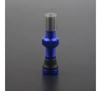 Bike Rim Tubeless Valve 40mm for Bicycle Wheel Tire Tyre Stainless Steel Stem Replacement and Upgrade (Blue)