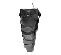 Bike Saddle Bag 10L Waterproof with 500D PVC Material, Expandable Rear Seat Pack for Cycling, Large Capacity Storage with Hard Shell Support, Black