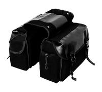 Bike Saddle Bag - Bike Rear Rack Bag | Motorcycle Saddlebags, Waterproof Canvas Saddlebag Organizer for Motorbike Scooter Biking Touring Commuting Travel Road Trip Urban Riding Biking