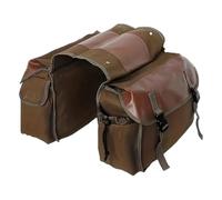 Bike Saddle Bag - Canvas Material, Waterproof Canvas Saddlebag, Motorcycle Tail Package |Bike Tool Bag for Motorbike, Bicycle, Scooter, Touring, Commuting, Travel, Road Trip, Urban Riding