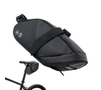Bike Saddle Bag Waterproof Reflective PU Leather Panniers | Bicycle Saddle Bag for Cycling Travel Commute City Urban Trail Park Beach Garage Shop Home School Workout Fitness