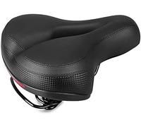 Bike Saddle Big Bicycle Seat with Soft Cushion Fit for Road City Bikes, Mountain Bike and Indoor Spin Bikes(Black)